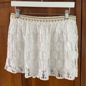 Hollister White Lace Skirt